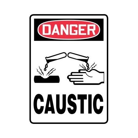 OSHA DANGER SAFETY SIGN CAUSTIC 14 MTDX014VA